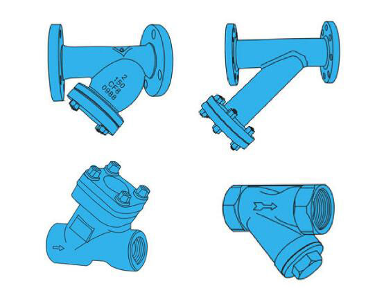鑄制法蘭Y型過濾器